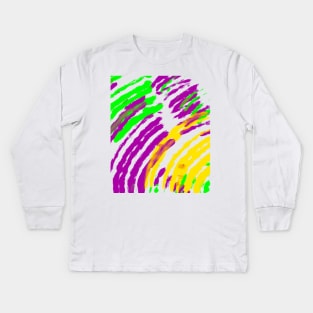 Mardi Gras Abstract Kids Long Sleeve T-Shirt